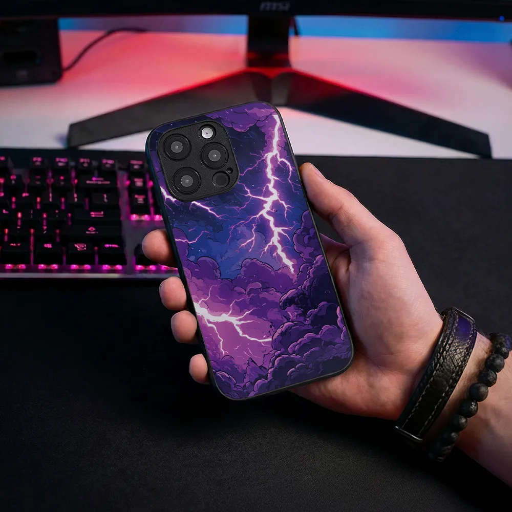 Glass Phone Case Amethyst Fury - Image 3