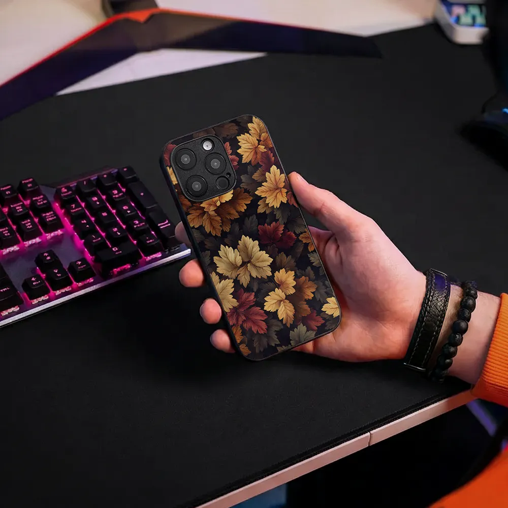 Glass Phone Case Autumn Leaves - Image 9