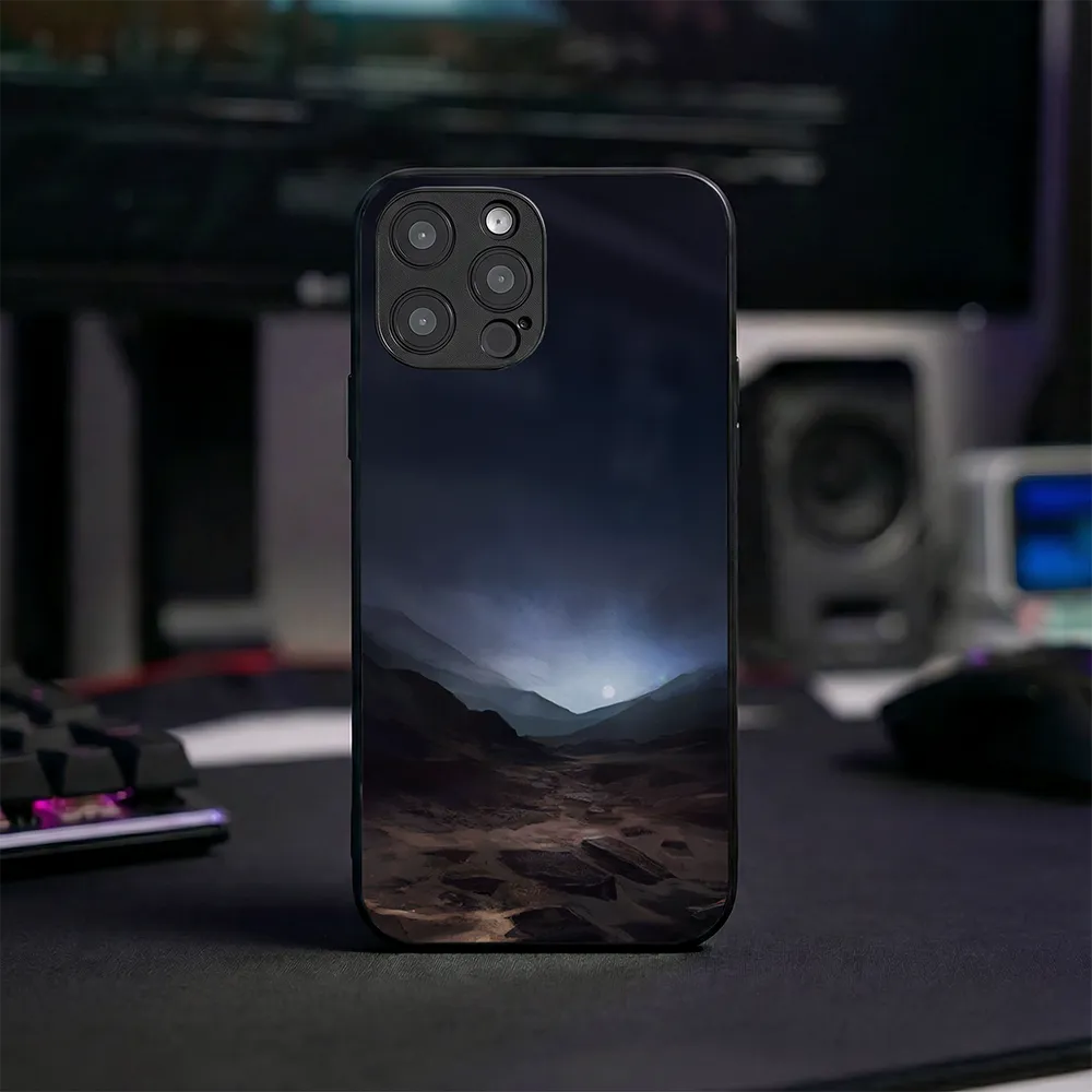 Glass Phone Case Blue Sunset On Mars