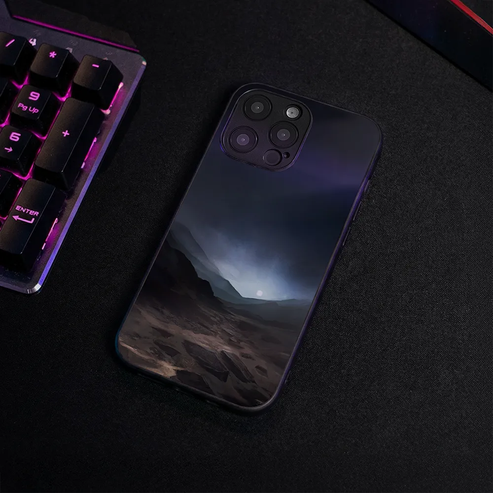 Glass Phone Case Blue Sunset On Mars - Image 4