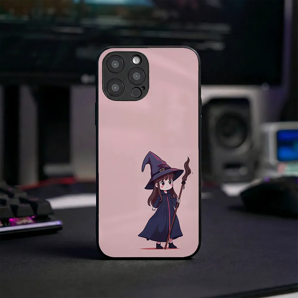 Glass Phone Case Chibi Magician