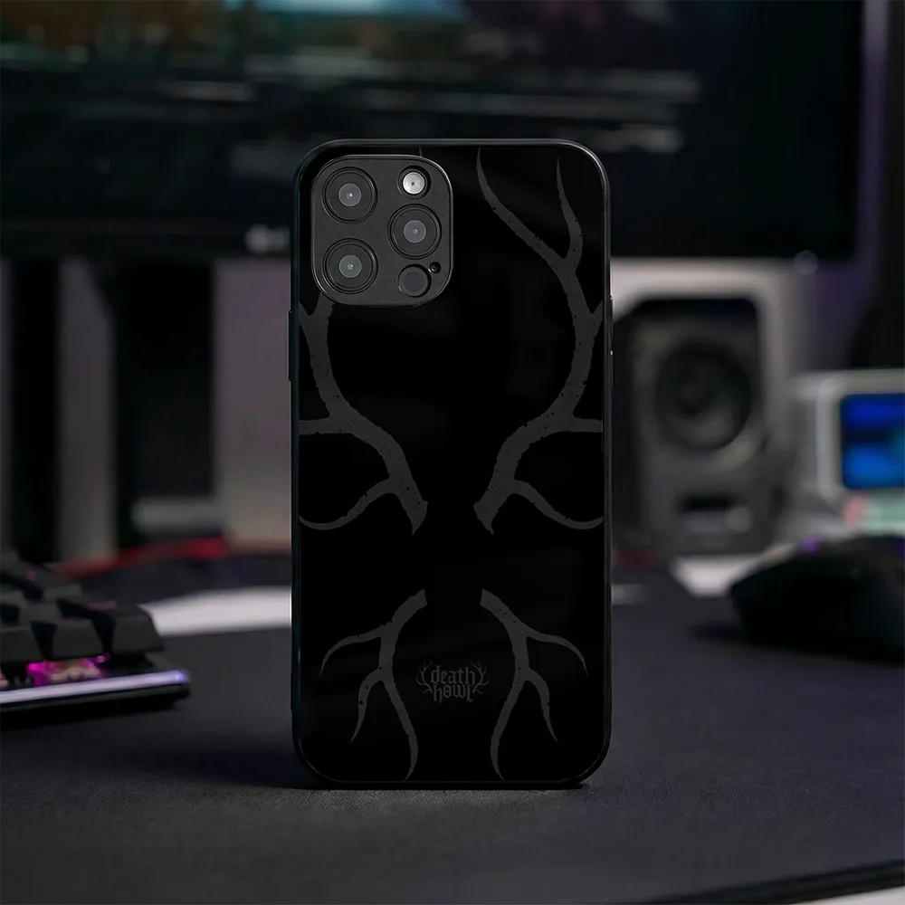 Glass Phone Case Death Howl Antlers