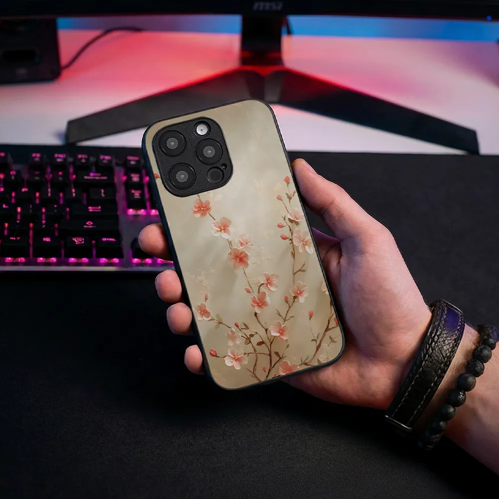 Glass Phone Case Delicate Flower - Image 3