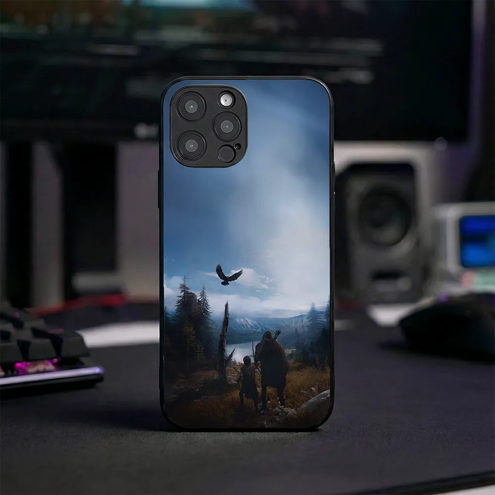Glass Phone Case Father and Son