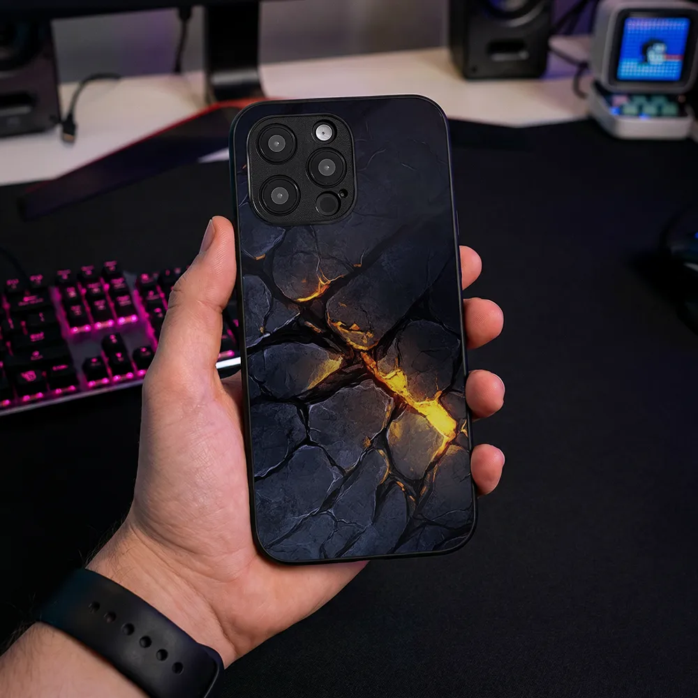Glass Phone Case Fiery Rift - Image 2