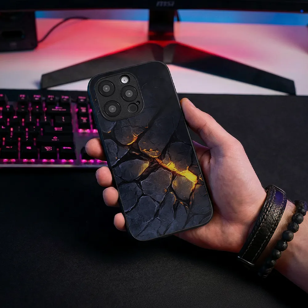 Glass Phone Case Fiery Rift - Image 3