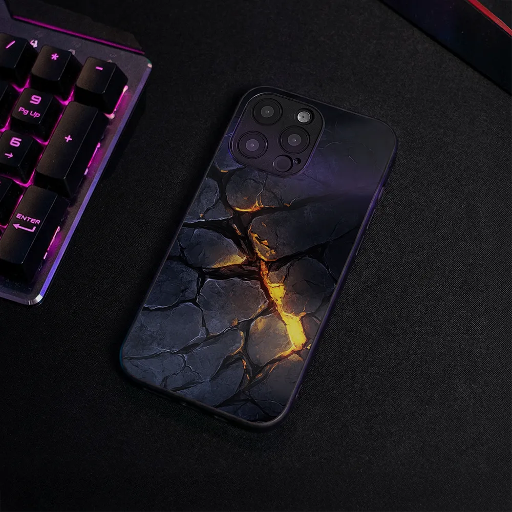 Glass Phone Case Fiery Rift - Image 4