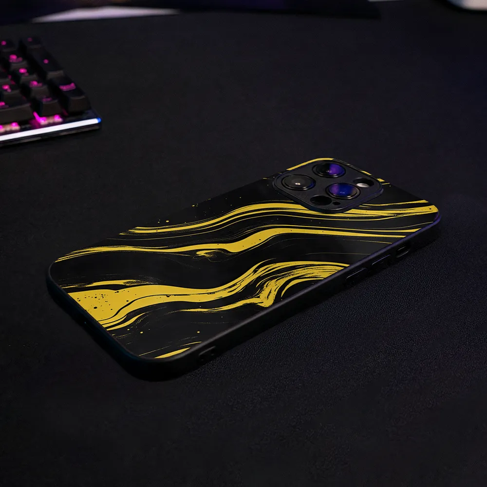 Glass Phone Case Golden Magma - Image 10