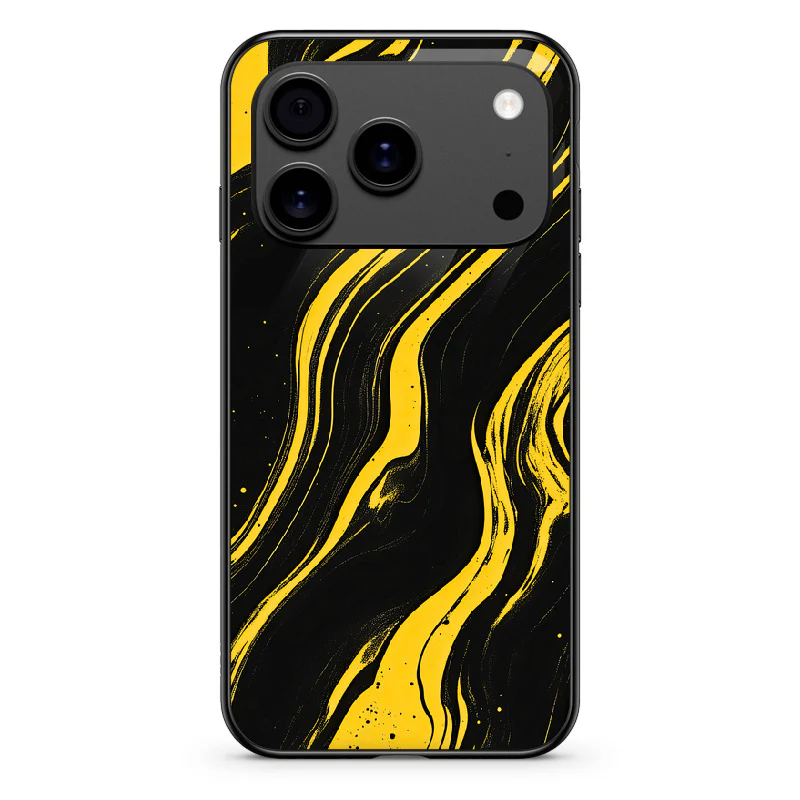 Glass Phone Case Golden Magma - Image 133