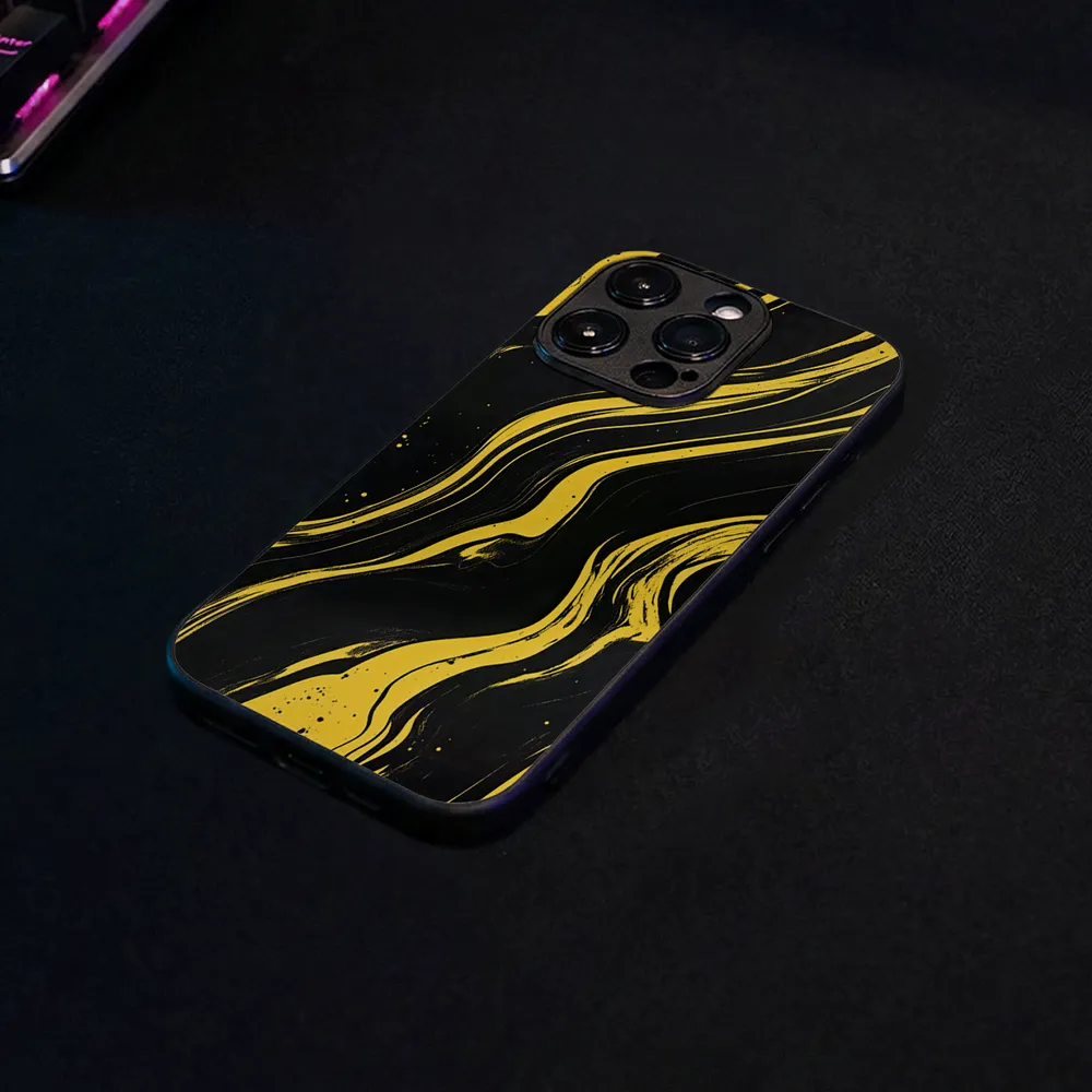 Glass Phone Case Golden Magma - Image 7