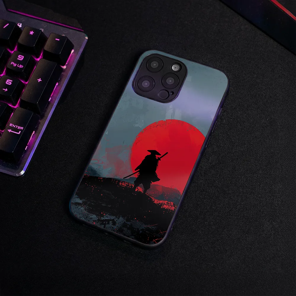 Glass Phone Case Grey Samurai - Image 4