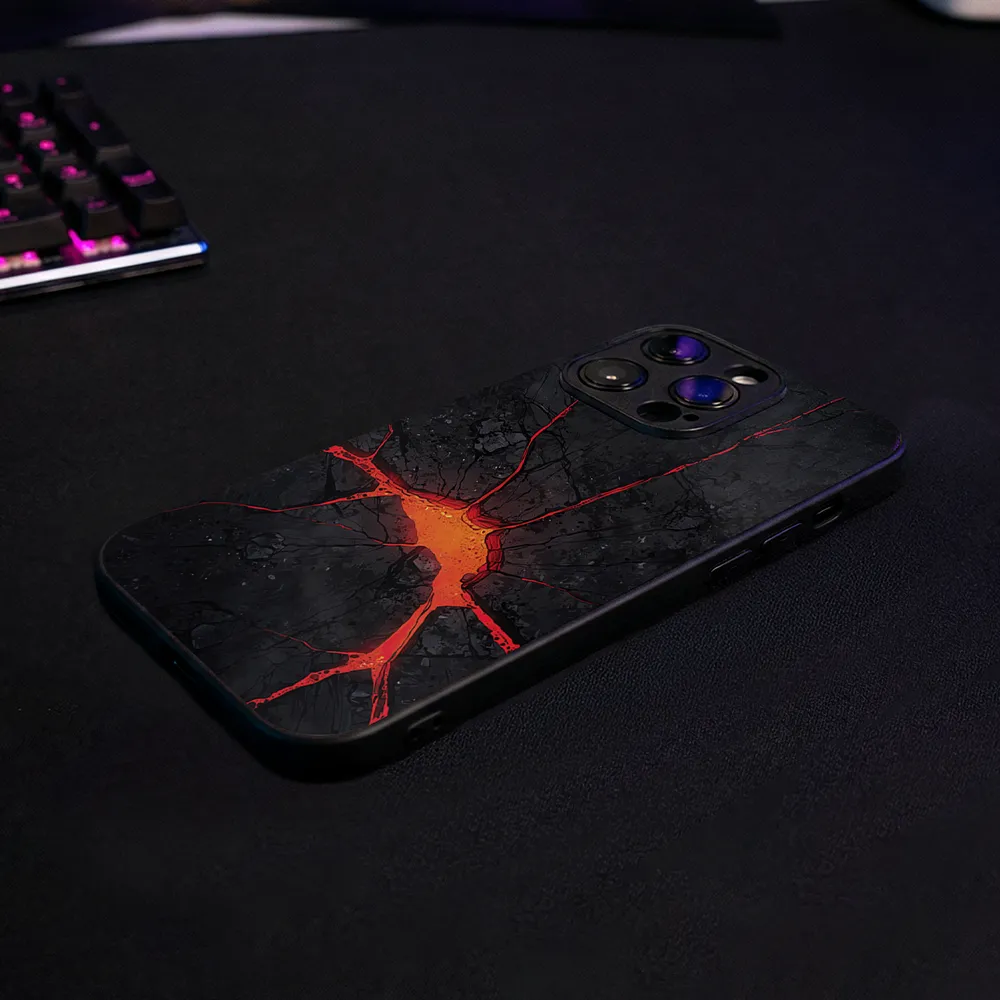 Glass Phone Case Lava Cracks - Image 10