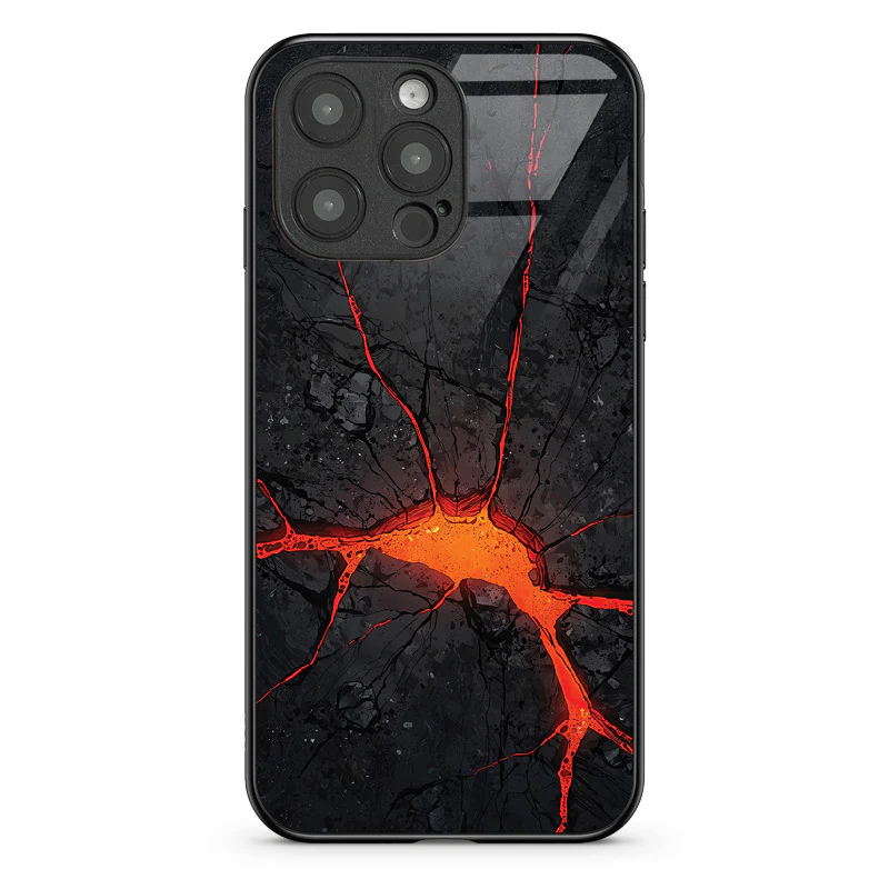 Glass Phone Case Lava Cracks - Image 108