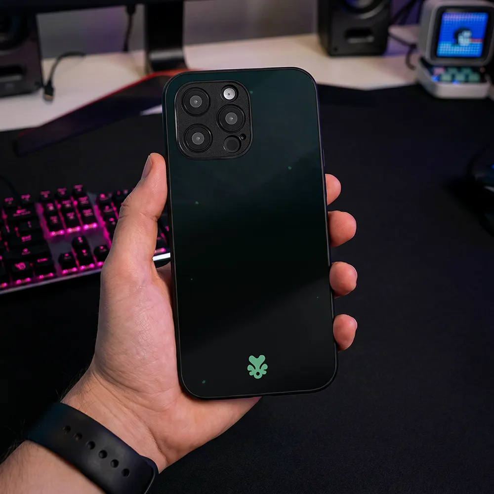 Glass Phone Case Minimalistic Shop Emblem - Image 2