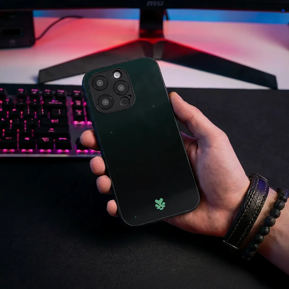 Glass Phone Case Minimalistic Shop Emblem - Image 3