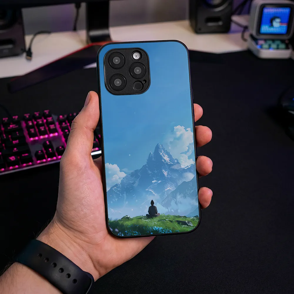Glass Phone Case Mountain Meditation - Image 2