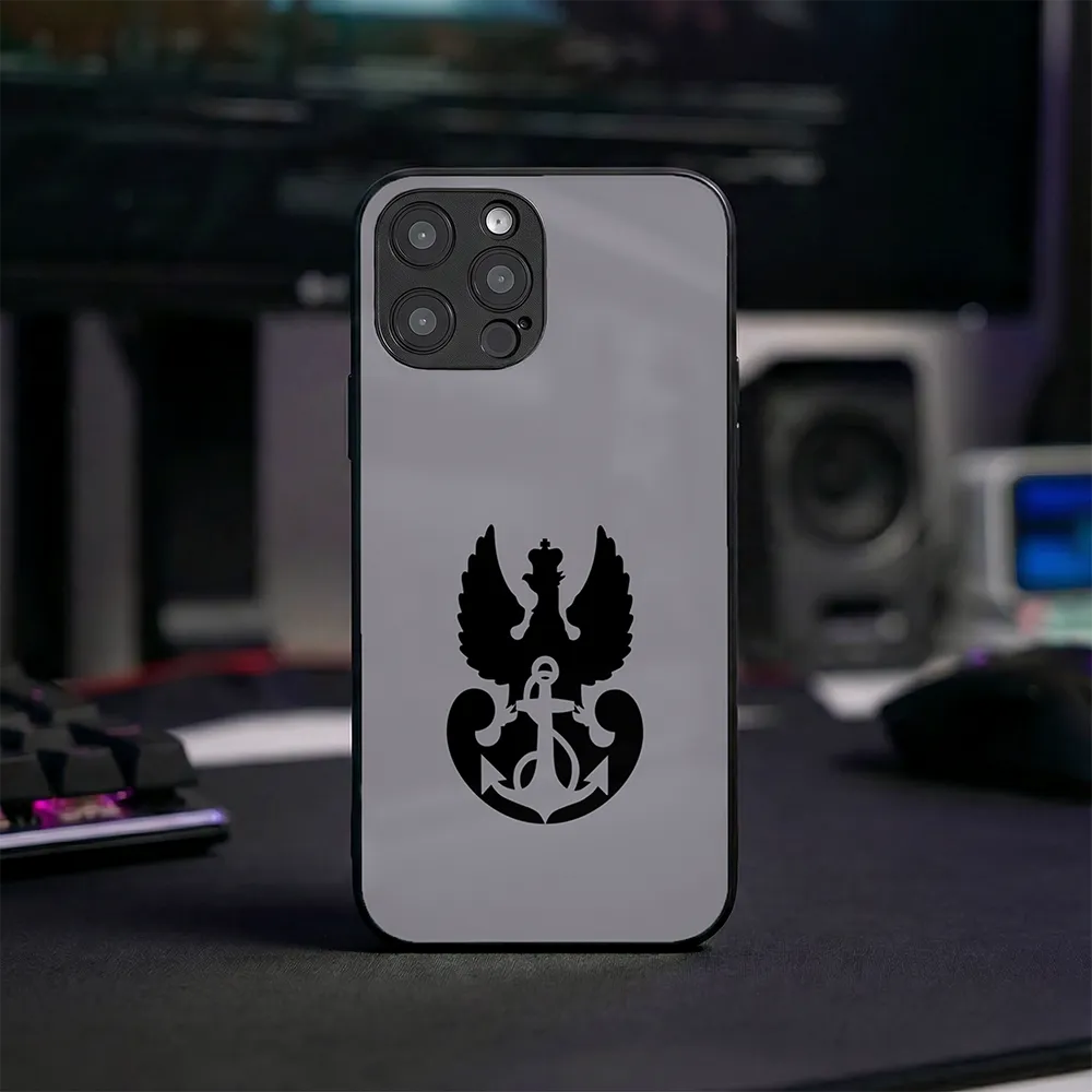 Glass Phone Case Navy Of The Republic Of Poland Gray