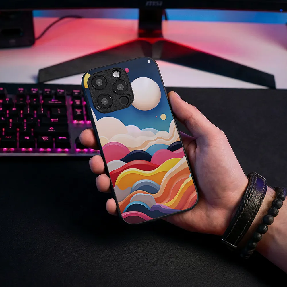 Glass Phone Case Neon Hills - Image 3