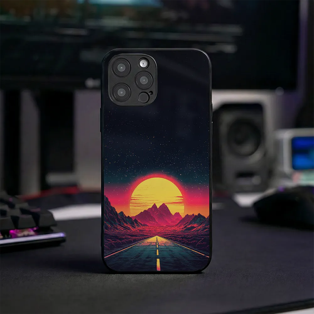 Glass Phone Case Night Drive