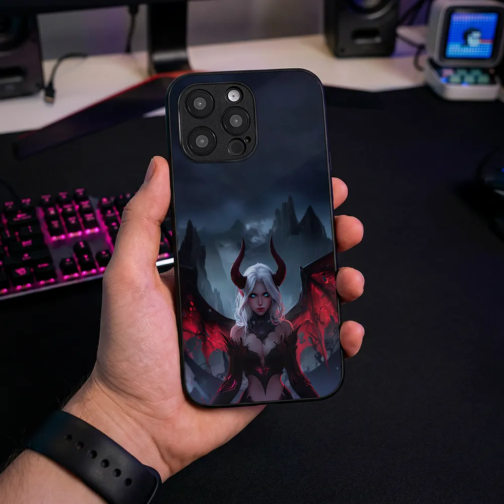 Glass Phone Case Nyx The Succubus - Image 2