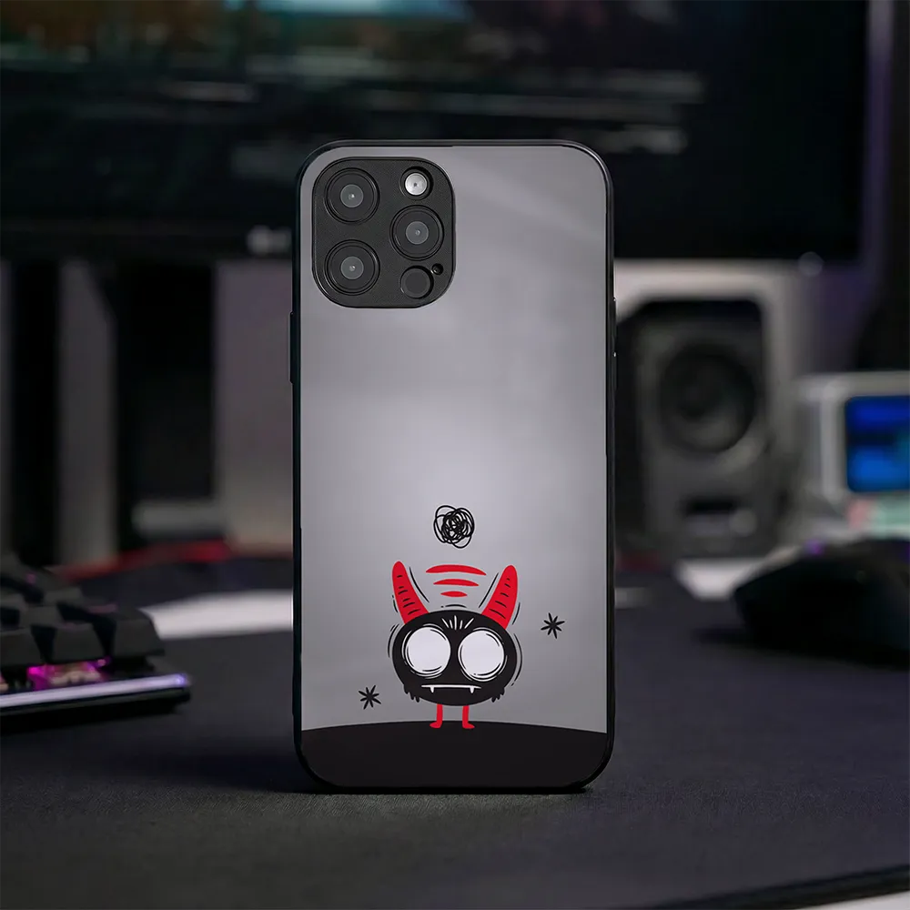 Glass Phone Case Overthinking Imp