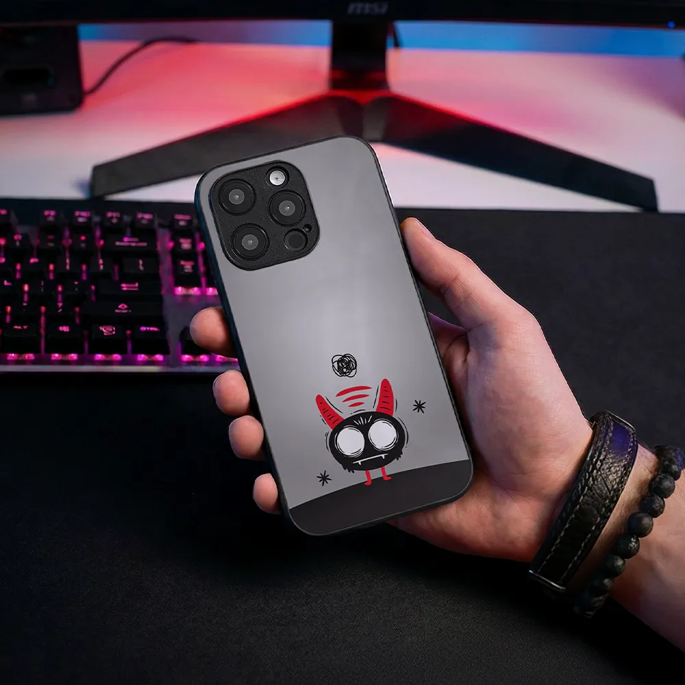 Glass Phone Case Overthinking Imp - Image 3