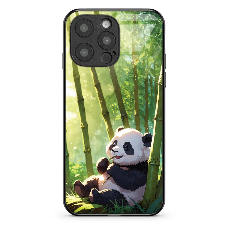 Glass Phone Case Panda and the Tasty Bamboo - Image 108