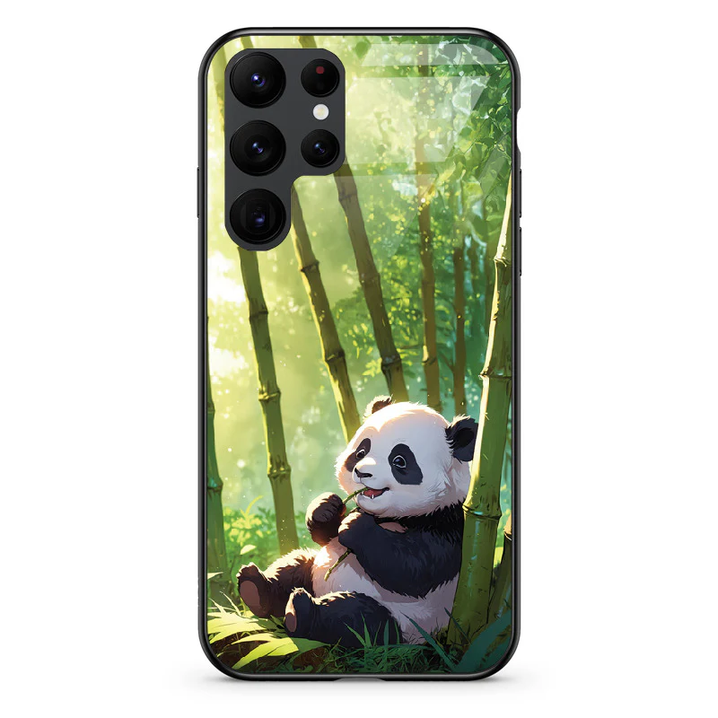 Glass Phone Case Panda and the Tasty Bamboo - Image 119