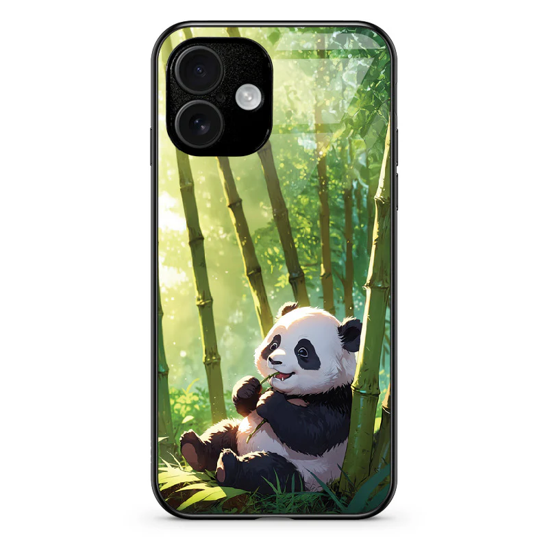 Glass Phone Case Panda and the Tasty Bamboo - Image 131
