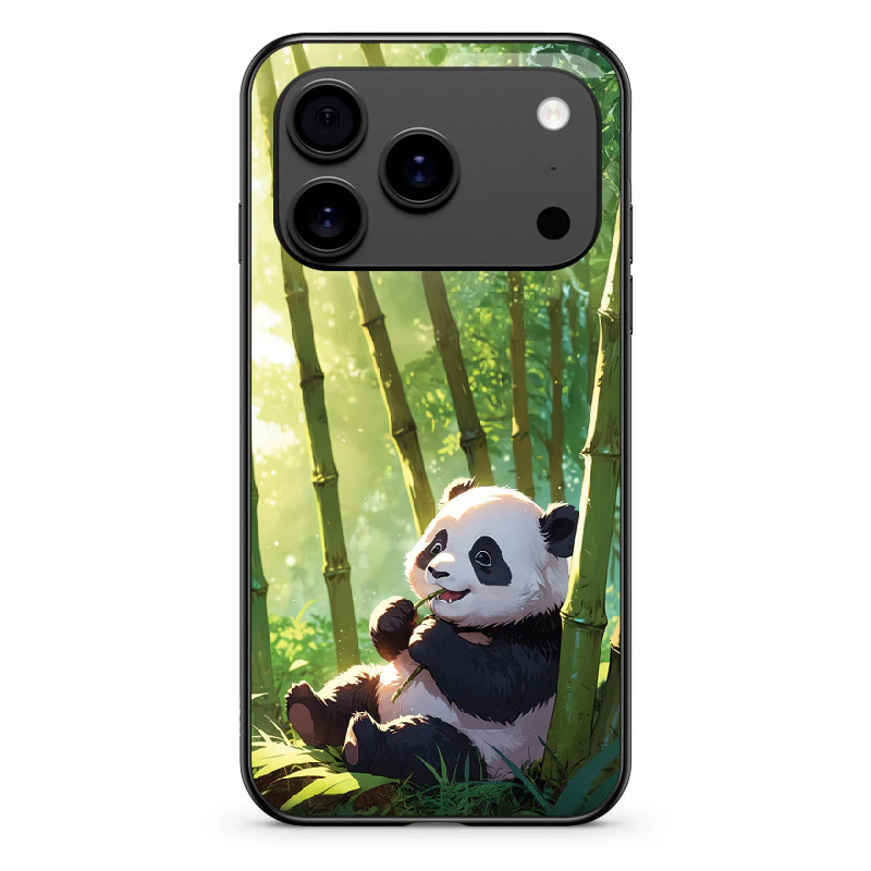 Glass Phone Case Panda and the Tasty Bamboo - Image 133