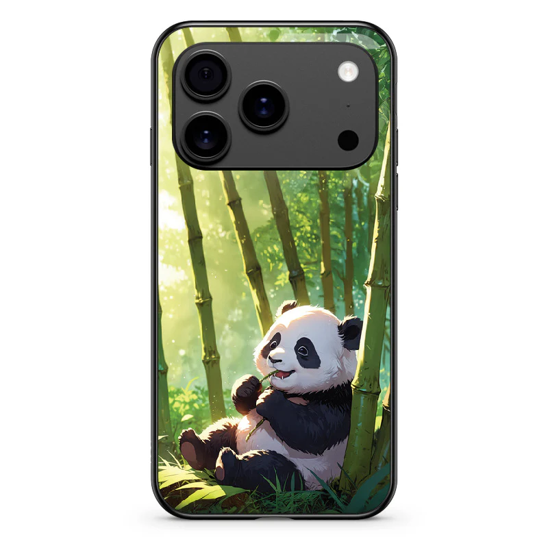 Glass Phone Case Panda and the Tasty Bamboo - Image 134