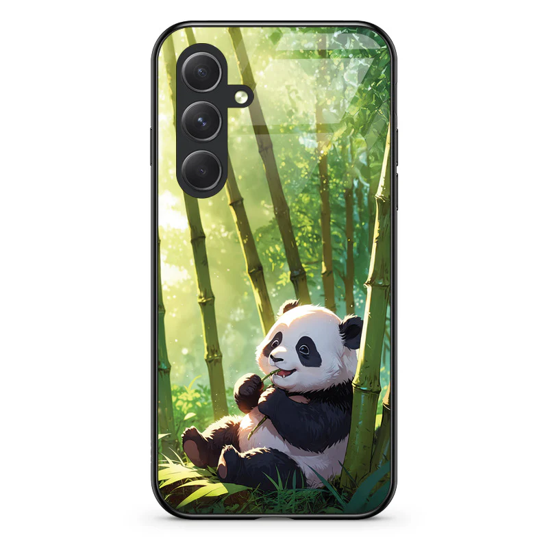 Glass Phone Case Panda and the Tasty Bamboo - Image 138
