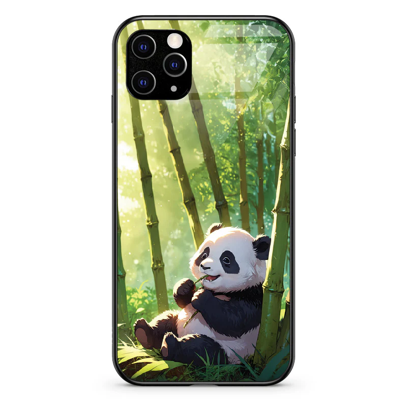 Glass Phone Case Panda and the Tasty Bamboo - Image 22