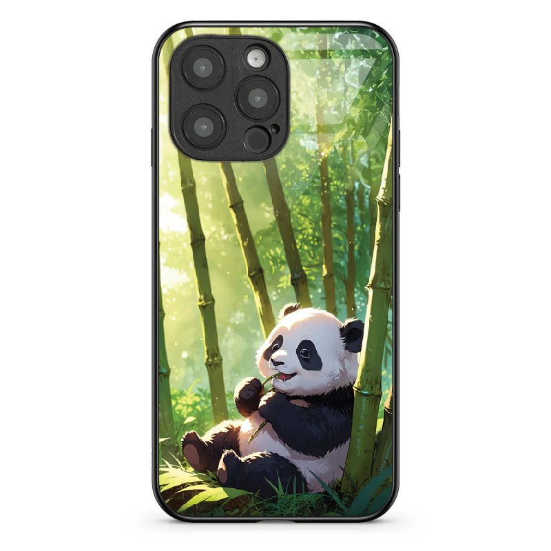 Glass Phone Case Panda and the Tasty Bamboo - Image 23