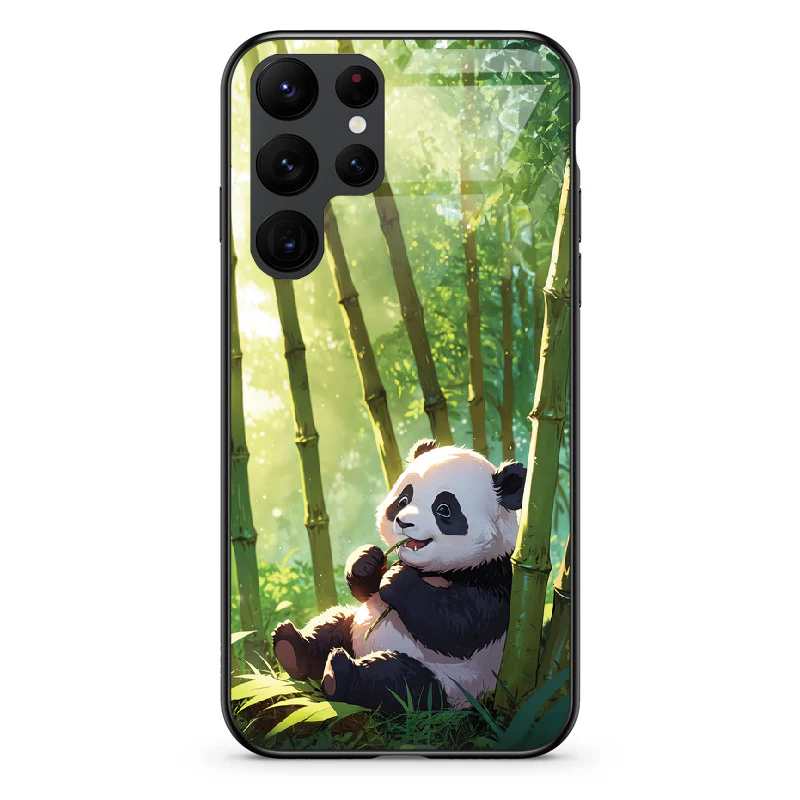 Glass Phone Case Panda and the Tasty Bamboo - Image 58