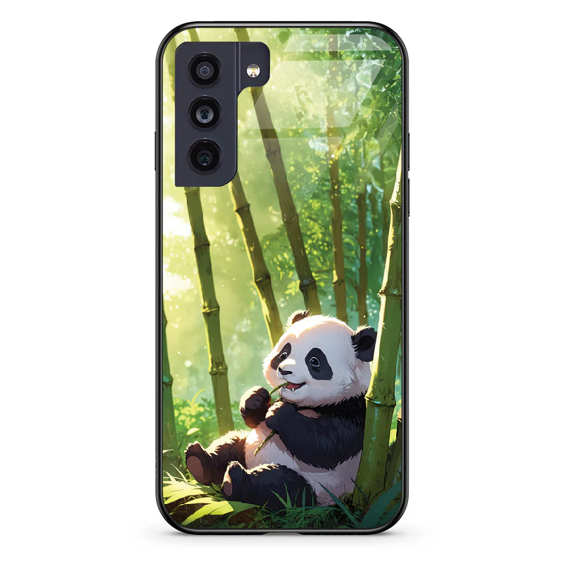 Glass Phone Case Panda and the Tasty Bamboo - Image 68