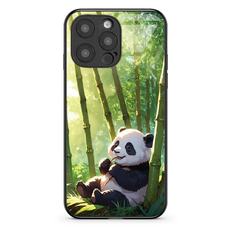 Glass Phone Case Panda and the Tasty Bamboo - Image 80