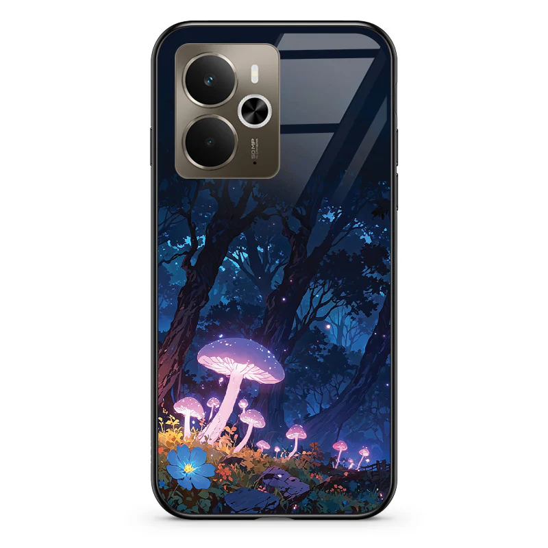 Glass Phone Case Purple Mushroom - Image 130