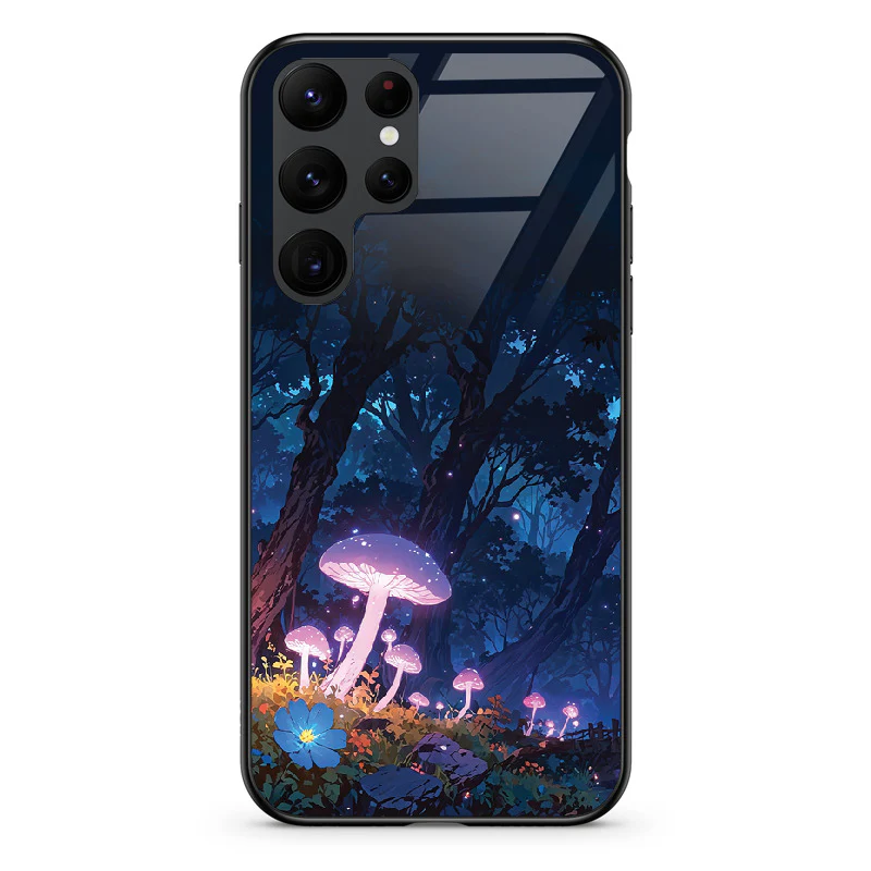 Glass Phone Case Purple Mushroom - Image 65