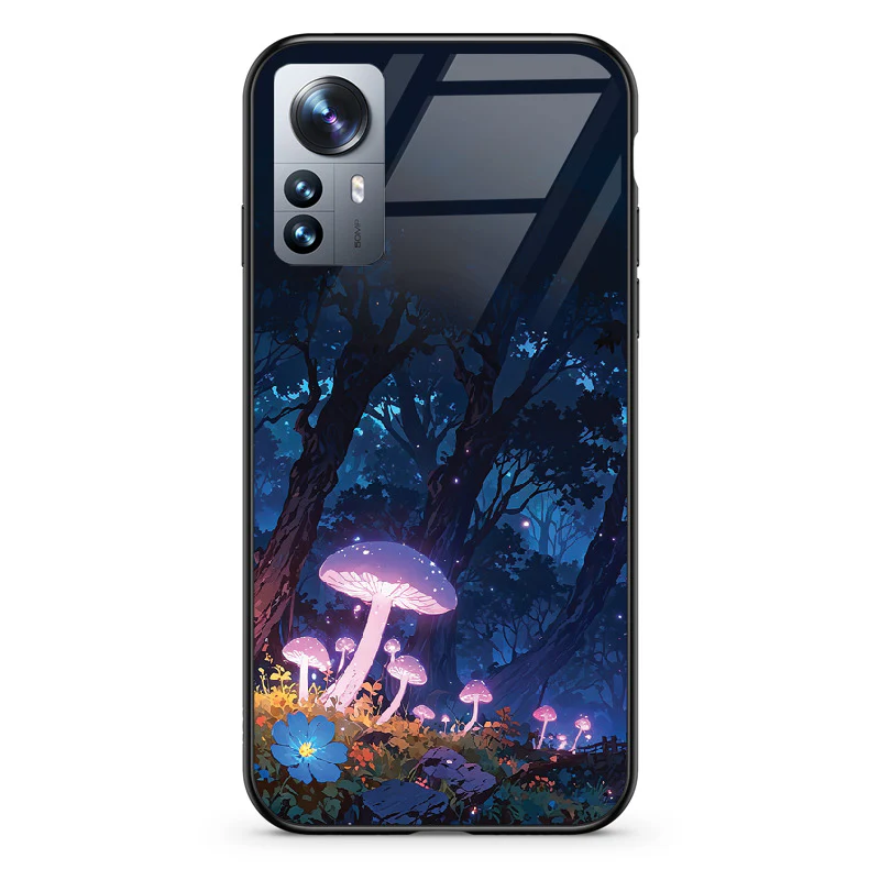Glass Phone Case Purple Mushroom - Image 77