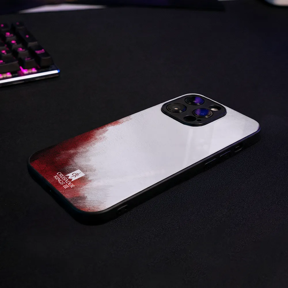 Glass Phone Case Red & White Banner - Image 10