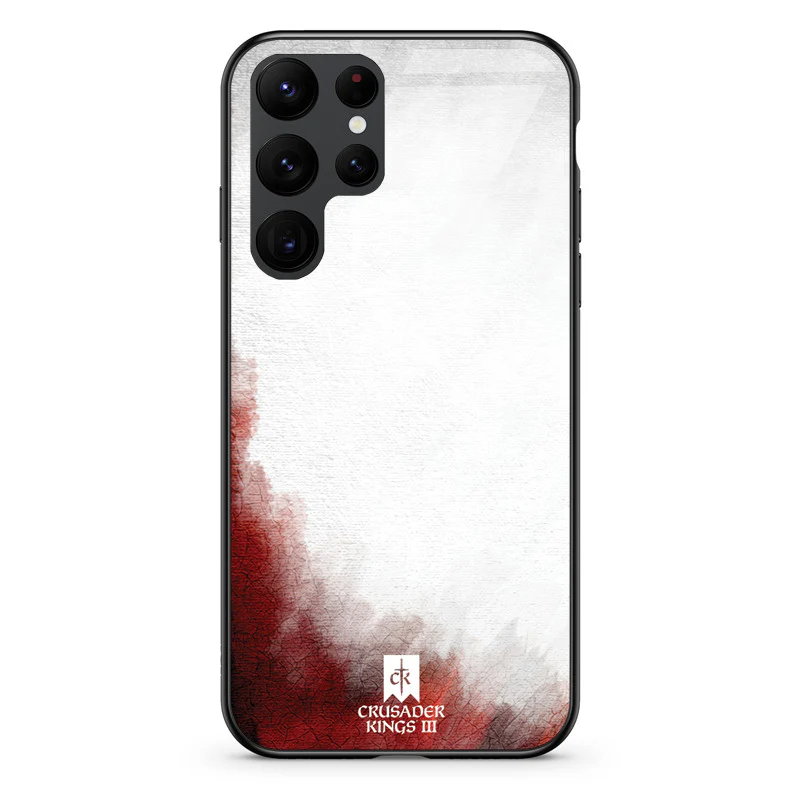 Glass Phone Case Red & White Banner - Image 119