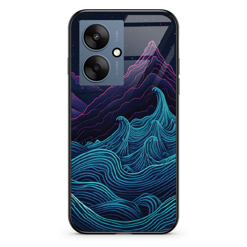 Glass Phone Case Retrowave Mountains - Image 105