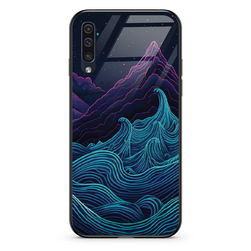 Glass Phone Case Retrowave Mountains - Image 46
