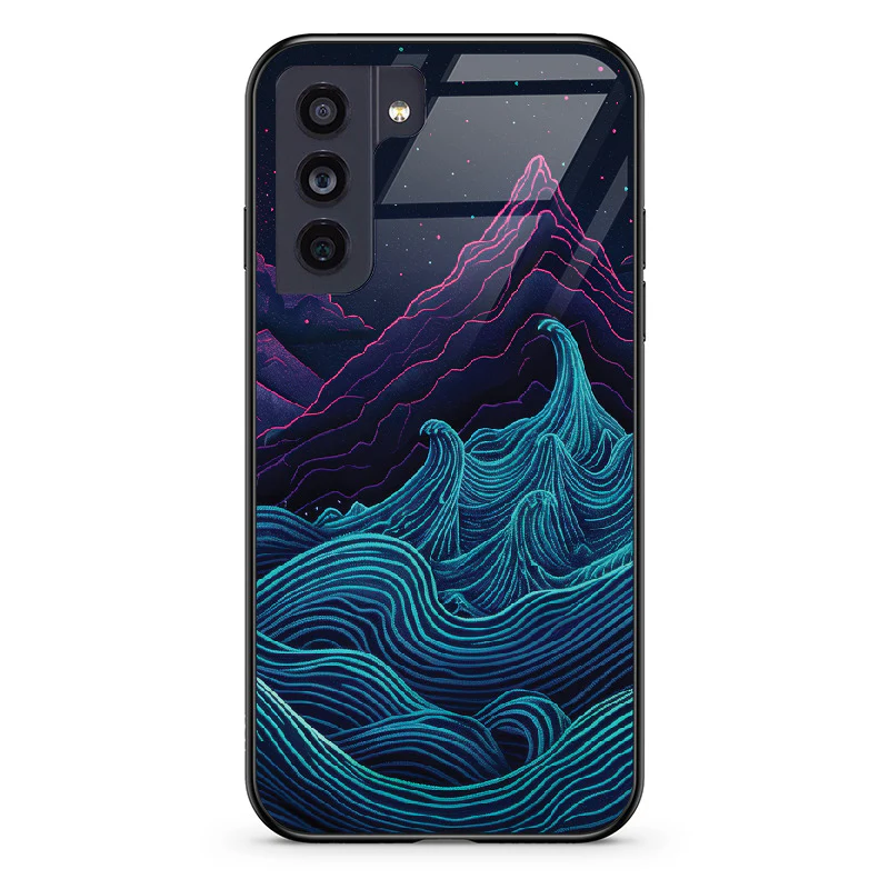 Glass Phone Case Retrowave Mountains - Image 64