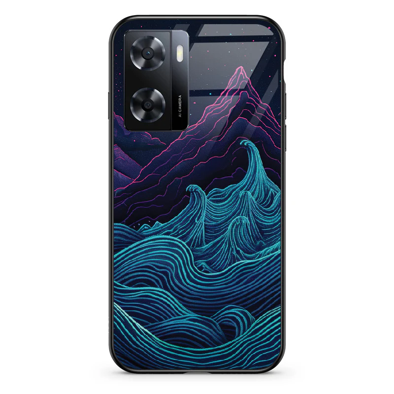 Glass Phone Case Retrowave Mountains - Image 69