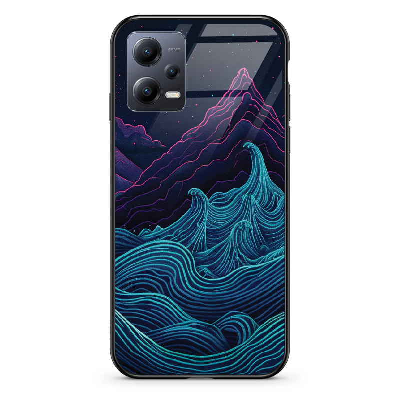 Glass Phone Case Retrowave Mountains - Image 76