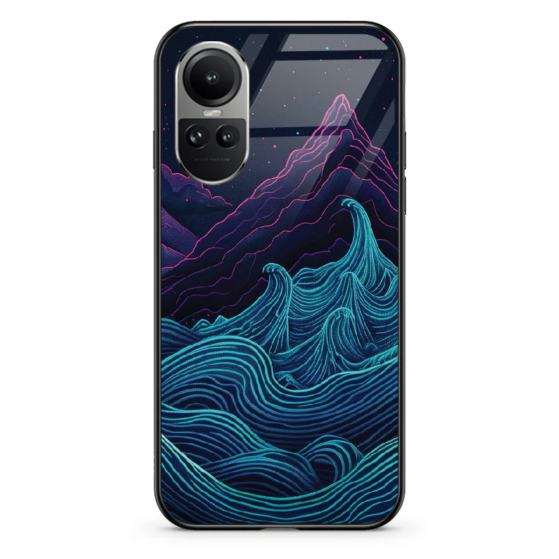 Glass Phone Case Retrowave Mountains - Image 97