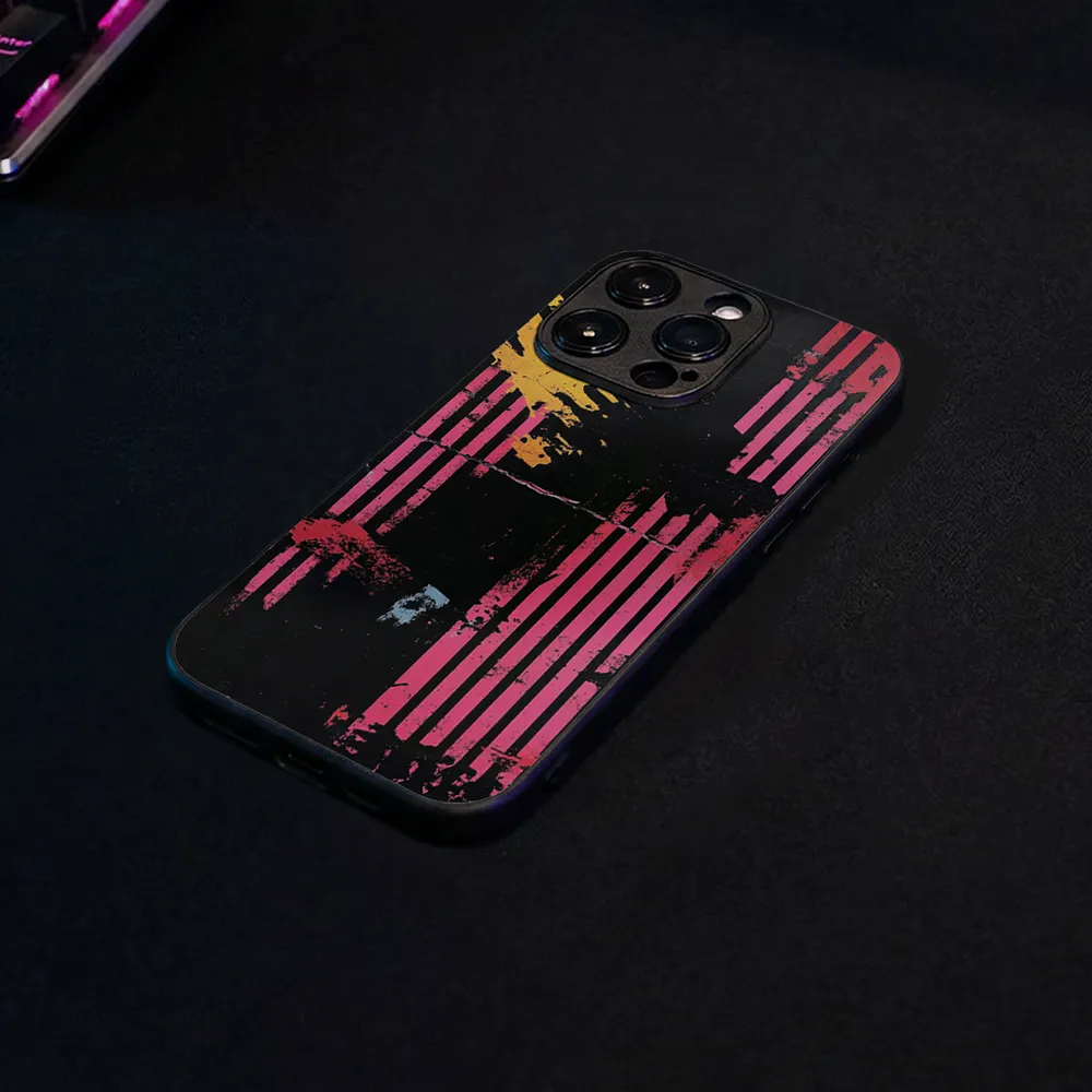 Glass Phone Case Rock ’n’ Roll Texture - Image 7