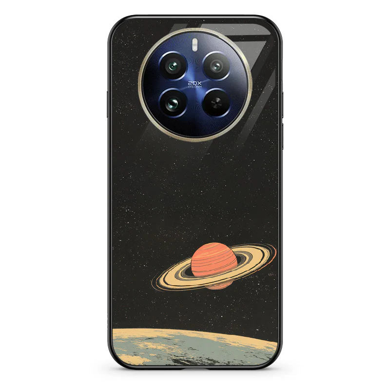 Glass Phone Case Saturn's Moons Landscape - Image 101